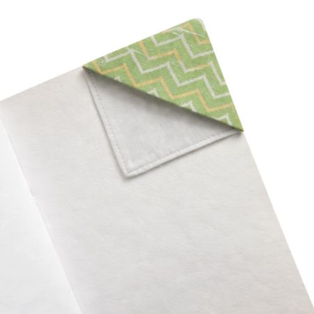 Handmade Green White Dogear Bookmark
